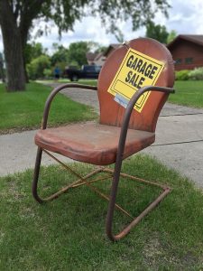 garage sale for clutter free home